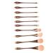 10pcs Pink Gold Makeup Brush Set - Face & Eyeshadow Brushes for Powder Cream & Liquid Makeup - Buy Online on SooperMarket.com