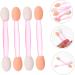 MUSISALY 100pcs Eye Shadow Stick Double Ended Makeup Brush Sponges Makeup Comestic Mini Para Emulsion Pink 6.20X0.50X0.50CM Pink - Buy Online on SooperMarket.com