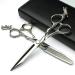 6/7 inch professional hair clipper set with stainless steel sharp scissors easy to trim suitable for barbers hair salons and more. (6 inch-2pc-A)