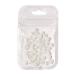 SANWOOD Nail Gems for Nail Art 50 Pieces Nail Decor 3D Love Heart Shape Nail Design Ceramic DIY Manicure Sequins for Women White