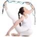Yoga Stretch Strap with 10 Loops for Athletes and Dancers - Multi-Grip Fitness Pilates Belt in Black Blue - Buy Online on SooperMarket.com