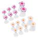 FRCOLOR 2 Boxes Manicure Toe Separator Silicone Flower Shape Toe Spacers Divider Reusable Toenail Stretchers Cushions for Women Men Style 2