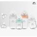 Gulicola Natural Glass Baby Bottle 5oz 2-Pack Medium Flow Anti-Colic for Breastfed Babies 3 Months+ - Grey White - Buy Online on SooperMarket.com