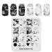 Professional Nail Art Stamping Plates Template with Marble Crack Geometry Pattern for Manicure DIY Image Printing Nail Design Nail Transfer Tools FA056