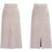 Sanahy Women's Ribbed Knit Midi Skirt - High Waist Bodycon Pencil Skirt XXL Beige - Buy Online on SooperMarket.com