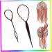 2pcs Hair Braid Accessories tail Styling Maker Clip French Braid Tool Magic Topsy Tail Loop Hair KitWomen Girls(black) Attractive Design - Buy Online on SooperMarket.com
