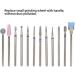 Dekaim Nail Drill Bit Set | 12pcs Tungsten Alloy Nail Polishing Drill Bits for Manicure & Pedicure - Type A - Buy Online on SooperMarket.com