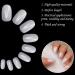 Noverlife 1200PCS Clear & Natural Round Acrylic Fake Nails - 10 Sizes Full Cover Short Oval False Nails for Nail Salon DIY Nail Design - Buy Online on SooperMarket.com