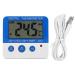 GOTOTOP Mini Alarm Thermometer Electronic Thermometer Instant Reading Large LCD Display Screen ABS Livestock Farm Indoor Outdoor (-50 + 70 )