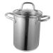PRETYZOOM 1 Set Fry Pan Stock Pot with Strainer Basket Outdoor Chicken Fryer Fat Storage Can Mesh Steamer Basket Small Roasting Pan Deep Pan with Lid Stainless Steel Pot Soup Pot
