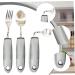 Adaptive Utensils Disability Aids 3PCS Stainless Steel Curved Cutlery Set with Mirror Polishing Bendable Design & Non-Slip Handles for Disabled Hands Flexible Tableware for Elderly & Patients - Buy Online on SooperMarket.com