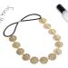 Yalice Elastic Flapper Head Chain Hair Gold Coin Headband for Women and Girls - Buy Online on SooperMarket.com