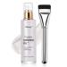 Shimmer Body Oil-Pearl White Face Brighten Glow Pearl Highlighter Liquid Illuminator Body Glow Oil 4 Color Bronze Makeup Glitter Body Shimmer Oil with Makeup Brush #01-Pearl White