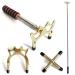 Tai ba cues Retractable Billiards Pool Cue Stick Bridge with Brass Bridge Head, Replaceable Bridge Head, Billiards Pool Cue Accessory Retractable Bridge with 3 Head