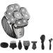 GeRRiT Electric Shavers for Men 6 in 1 Men's Bald Head Electric Shaver 9 Blades Floating Heads Beard Nose Ear Hair Trimmer Clipper Facial Brush Rechargeable Razor