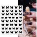 French Tip Nail Stickers - 6 Sheets Funny Printing Decals with Butterfly, Star, Heart Designs for French Manicure - Self-Adhesive 3D Nail Art Templates - Buy Online on SooperMarket.com