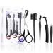 5PCs eyebrow care professional tweezers with sloping lace and curved stainless steel scissors shaving brushes tweezers razor suitable for everyday use or travel
