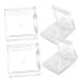MUSISALY 4pcs Transparent Square Mini Eyeshadow Box Eyeshadow Palettes Small Makeup Palettes Cosmetic Palettes Empty Eyeshadow Pans Small Cosmetic Pans Empty Pans for Eyeshadow Lip Balm Pan