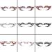 Eye Shadow Tattoo Sticker Makeup Transfer - Colorful Lace Party Stickers - 20pcs/10 Pairs - Buy Online on SooperMarket.com