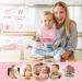 Vicloon Silicone Baby Bib 2PCS Baby Weaning Bibs Waterproof Baby Feeding Bibs Adjustable with Wide Food Catcher Pocket Unisex Toddler Bibs (Pink-Grey) - Buy Online on SooperMarket.com