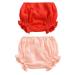 AYIYO Unisex Toddler Diaper Cover - Newborn Baby Girls Boys Kids Linen Bloomer Shorts 2Pcs 2-3 Years Red+pink