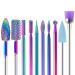 10 Pieces Nail Drill Bits Set Electric Nail Drill Kit Diamond Cuticle Drill Bits Acrylic Nail File Bits Nail Art Tools for Manicure Pedicure Home Salon Use