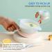 Kyraton Baby Bowls | Suction Bowls with Straw and Spoon | Unbreakable & Reusable | Light Blue | Slip Resistant & Durable - Buy Online on SooperMarket.com