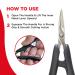 SEKI EDGE SS-201 Acrylic Nail Scissors - Precision Stainless Steel Cuticle Trimmers for Professional Nail Care - Buy Online on SooperMarket.com
