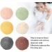 Filfeel 6-Piece Konjac Facial Sponge Set - Gentle Exfoliating & Cleansing Sponges for Skin Care - Round Shape - Buy Online on SooperMarket.com