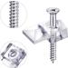 20 Pack Mirror Holder Clips Kit - Glass Retainer Clips for Mirror Hanging Hardware - Includes Screws - For Fixing Mirror Cabinet Door (Classic Style) - Buy Online on SooperMarket.com