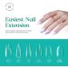 500Pcs Clear Short Ballerina False Nails Tips | Nail Glues for Acrylic & Dip Powder Nails | DIY Home Nail Art - Beetles - Buy Online on SooperMarket.com