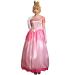 lcziwo Women's Pink Princess Costume Halloween Cosplay Party Outfit Court Style Performance Dress Crown Headdress Gloves Pink Large