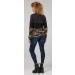 Happy Mama Maternity Nursing Sweatshirt Zip Front Colorblock 1285 - Graphite & Black - Buy Online on SooperMarket.com