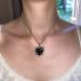Handmade Love Shape Collarbone Chain for Women & Girls | Adjustable Black Thorn Heart Choker Jewelry - Oralgo - Buy Online on SooperMarket.com