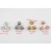 Coiris 10mm Silver Plated Double Beads Caps with Rhinestone Flower Cup - 30PCS for DIY Jewelry Making (HT-1000-1) - Buy Online on SooperMarket.com