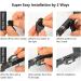 LECART 6 Pcs Rechargeable LED Aircraft Strobe Lights | 7 Colors Anti Collision Light for Motorcycle, Car, E-Bike, Drone, RC Boat, Bicycle - Buy Online on SooperMarket.com