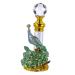 Angoily Perfume Bottle Essential Oil Bottle Glass Vintage Travel Vial 14x4x3cm Green