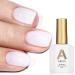 AILLSA Milky White Gel Nail Polish, 15ml Nude Milky Soak Off UV Gel Polish Quick Dry, Transparent Jelly Gel Nail Polish Long Lasting, Nail Art Manicure DIY at Home 1Pcs