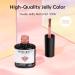 Modelones Jelly Gel Nail Polish 15ML Sheer Light Pink Translucent Sheer Nude Colors Neutral Skin Tone Gel Polish Soak off U V LED Cured at Home Salon DIY French Manicure Nails Art Jelly Nude Pink - Buy Online on SooperMarket.com