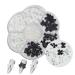 Nail Art Charms 3D Nail Jewels Black White Bow Shape Pearl Nail Art Decoration Nail Accessories for Women Girls (Black&White Bow)