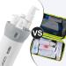 Chiveenido 4-in-1 Travel Dispenser Set | Refillable Shampoo & Toiletry Bottles - Pink & Gray - International Shipping - Buy Online on SooperMarket.com