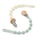 Pacifier chain silicone WeSweet BPA free pacifier strap with gift packaging Great baby gifts for boys and girls green+white