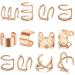 Diarypiece 12 Pcs Retro Advanced Sense Ear Bone Clip Without Pierced Metal Ear Cuff Jewelry Metal alloy - Buy Online on SooperMarket.com