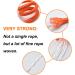Magnet Fishing Rope with Hooks | Orange Nylon High Strength Cord | 65 Ft, 6mm Diameter - Buy Online on SooperMarket.com