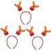 JNAWA 3 Pieces Christmas Reindeer Headband Novelty 3D Reindeer Headbands for Women Girls Christmas Costume Accessory Dressing Up Party