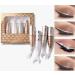 Go Ho 4 Colors Liquid Glitter Eyeliner Shiny White Eyeliner Metallic Shimmer Sliver Eyeshadow liner High Pigment Colored Eyeliner Sticker Long Lasting Sparkling Eyeliner Makeup(Style A) 4 Colors A Set --- Gold Shiny Whit...