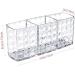 Ubetree Acrylic Makeup Organizer - 3 Compartment Cosmetic Storage for Eyeliners Lipsticks & Brushes - Transparent Vanity Holder for Bathroom & Office - Buy Online on SooperMarket.com