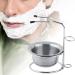 Dekaim Stainless Steel Shaving Stand Set for Men - Universal Shaving Brush Holder & Bowl Perfect Razor Tool Kit - Buy Online on SooperMarket.com