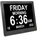 Digital Day Clock 8 Languages Large Display 110 240V Elderly Digital Clock 8.7 Inch Auto Dimming for Visually Impaired Elderly (US Plug) - Buy Online on SooperMarket.com
