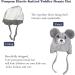 Cute Bear Kids Winter Hat | Dual Pom-Pom Chenille Knitted Warm Hat for Boys & Girls | Fleece Lined Earflap Cap for Toddlers 1-5 Years - Grey - Buy Online on SooperMarket.com